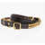 DSQUARED2 Golden Effect Studded Leather Belt 25Mm Brown