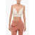 Elisabetta Franchi Triangle Top With Jeweled Straps Pink