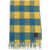 DSQUARED2 Two-Tone Cashmere Scarf With Fringes Blue