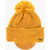 DSQUARED2 Wool Blend Beanie With Visor Yellow