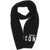 DSQUARED2 Icon Solid Color Wool Blend Scarf With Contrasting Logo Black