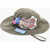 DSQUARED2 Rip Stop Check Floppy Hat With Brooches Green
