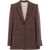 Chloe Checked Wool Tailored Jacket BROWN