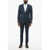 CORNELIANI Cc Colelction Virgin Wool Side Vents Notch Lapel 2-Button Su Blue