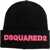 DSQUARED2 Wool Beanie With Embossed Embroidery Pink