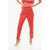 Elisabetta Franchi Carrot Fit Pants With Logoed Buckle Red