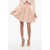 Elisabetta Franchi Jacquard Knitted Miniskirt With Monogram Motif Pink