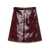 Self-Portrait Self-Portrait Leather Mini Skirt With Belt Red