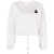Isabel Marant Isabel Marant Étoile 'Margo' Grey Cotton Blend Drawstring Crop Sweatshirt Beige