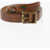 DSQUARED2 Solid Color Leather Belt 30Mm Brown
