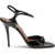 AMINA MUADDI Patent-leather Adut Sandal BLACK+WHITE CRYSTAL