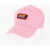 DSQUARED2 Vintage Effect Cotton Cap With Patch Pink