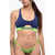 DSQUARED2 Solid Color Top Bikini With Cut-Out Detail Blue