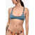DSQUARED2 Ribbed Bandeau Bikini Top With Contrasting Trim Blue