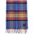 DSQUARED2 Tartan Checked Cashmere And Wool Scarf With Fringes Multicolor