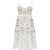 Self-Portrait Embroidered Midi Dress With Bow WHITE