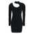FEDERICA TOSI Black Dress With High Neck And Cut-Out Detail In Fabric Woman Black