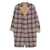 R13 R13 Coat RED GREY PLAID