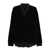 JUUN.J Black Sweater With Layered Design And Classic Collar In Cotton And Wool Blend Man Black