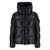 Save the Duck 'Biddy' Black Down Jacket With Hood And Logo On The Sleeve In Tech Fabric Woman Black