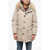 Moorer Down Padded Aristotele Parka Jacket With Fur Hood Beige