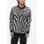 Balmain Animal Patterned Crew-Neck Sweater With Silver-Tone Buttons Black & White