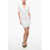 Balmain Short Sleeved Mini Dress With Decorative Buttons White
