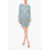 Elisabetta Franchi Sequined Dress With Beads And Lamp Sleeves Light Blue