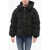 Bacon Hooded New Double Down Jacket With Front Zip Black