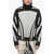 Balmain Two-Tone Turtleneck Sweater Black