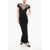 Elisabetta Franchi Red Carpet Short-Sleeved Knitted Maxidress Black