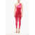 Elisabetta Franchi One-Shoulder Lycra Jumpsuit Pink