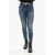 Elisabetta Franchi Skinny Fit Delavè Denims With Chain Detail 11Cm Blue