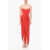 Elisabetta Franchi Red Carpet Strapless Draped Dress Red