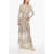Elisabetta Franchi Sequined Straight Fit Maxidress Silver