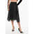 Elisabetta Franchi Organza Midi Skirt With Side Buttoning Black