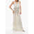 Elisabetta Franchi Red Carpet Sequined Tulle Maxidress White