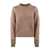 Incotex Incotex Camel Crewneck Perforated Sweater BROWN
