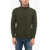 Moorer Cashmere Blend Fedro Pullover With Half Zip Military Green