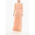 Elisabetta Franchi Eyelash Fabric Maxidress Orange