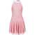 Balmain Sleeveless Flared Skater Dress Pink