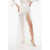 Elisabetta Franchi See Through Sequined Skirt With Embossed Details White