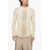 Balmain Vintage Effect Perforated Cable-Knit Sweater Beige