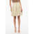 Elisabetta Franchi Jacquard Knitted Miniskirt With Monogram Motif White