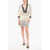 Elisabetta Franchi Modular Shirt Dress With Fringed Hems White