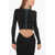 Balmain Ribbed Cropped Cardigan Embellished With Sequins And Beads Black