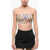 DSQUARED2 Tie Dye Effect Cropped Top With Logo Multicolor