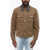PACCBET Utility Overshirt Jacket With Silver-Effect Buttons Brown