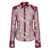 ROTATE Birger Christensen Rotate Birger Christensen Semi-Sheer Burgundy Shirt With Floral Embroidery Red
