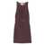 Elisabetta Franchi Bordeaux Sleeveless Dress With Chain Decoration On The Front In Fabric Woman Red